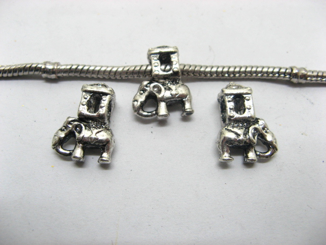 20 Alloy European Elephant Thread Beads ac-sp473 - Click Image to Close