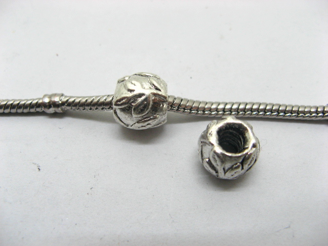 20 European Carved Leaf Thread Beads ac-sp489