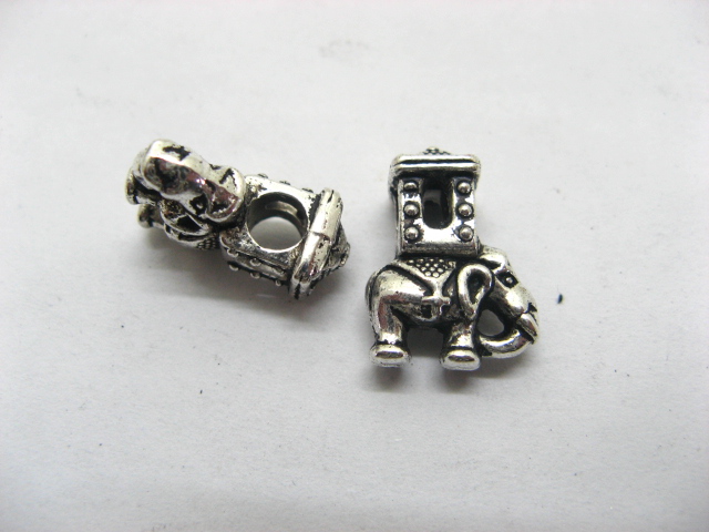 50 Charms Metal Elephant European Beads ac-sp513 - Click Image to Close