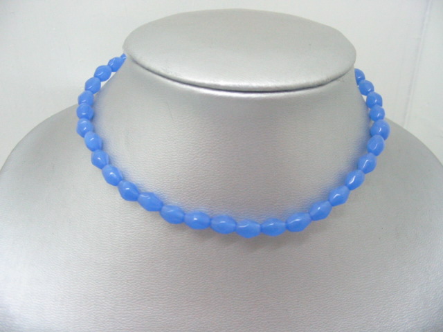 10 Strands blue beads 6x8mm Mixed - Click Image to Close