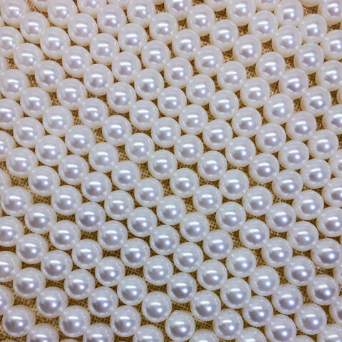 500 White Round Simulate Pearl Loose Beads 10mm - Click Image to Close
