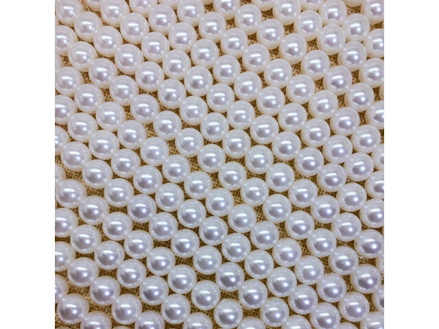 500 White Round Simulate Pearl Loose Beads 10mm - Click Image to Close