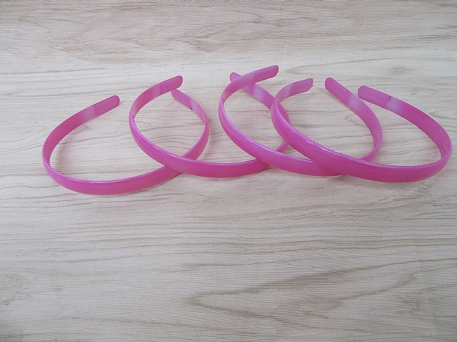 20X Fuschia Headbands Hair Clips Craft for DIY 12MM - Click Image to Close