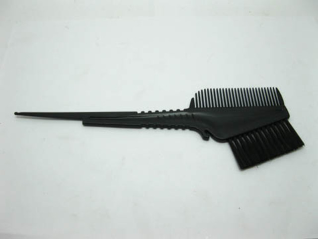 10 Plastic Black Hairdressing Tint Brushes