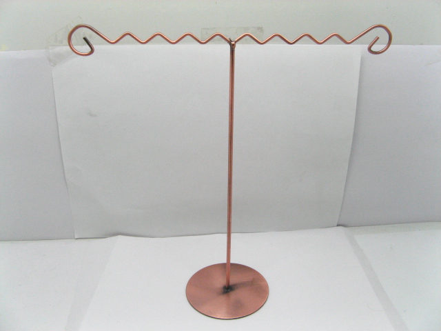 1X Copper Twisted T-bar Necklace Earring Display Rack - Click Image to Close