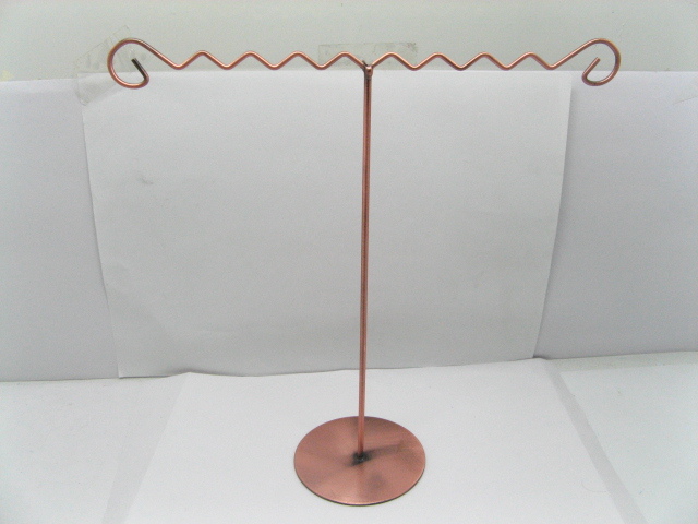 1X Copper Twisted T-bar Necklace Earring Display Rack