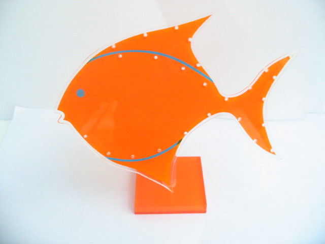 2Pcs Orange Fish Earring Ear Stud Display Stand Hold 12prs 2Pcs Orange Fish Earring Ear Stud Display Stand Hold 12prs