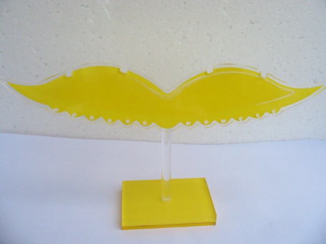 1Pc Yellow Wing Earring Ear Stud Display Stand Holds 8prs - Click Image to Close