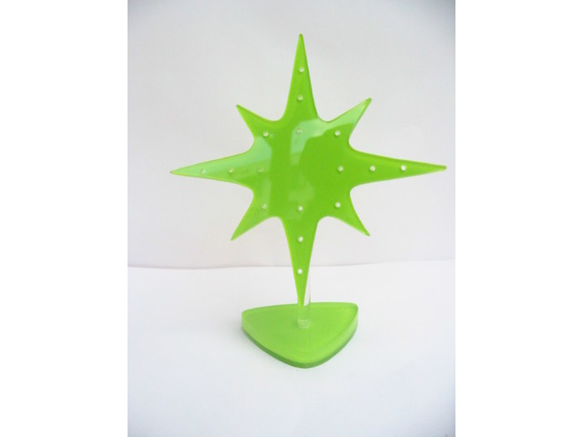 1X Green FIREWORK Earring Display Stand Holds 8prs
