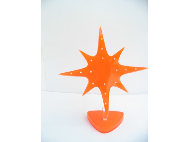 1X Orange FIREWORK Earring Display Stand Holds 8prs