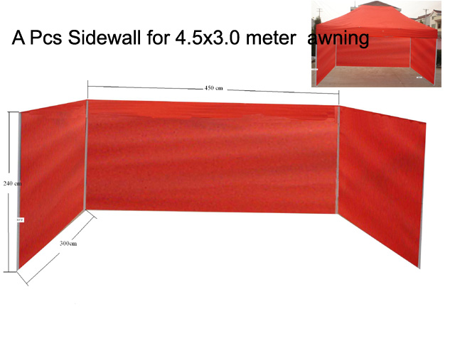 1X Red 3 sidewall suitable for 3X4.5M Marquee - Click Image to Close