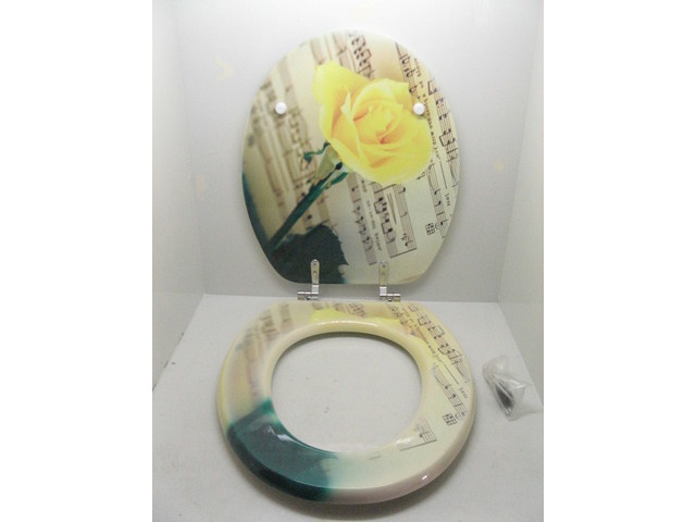 1X New Unique Rose Flower Toilet Seat & Cover 1X New Unique Rose Flower Toilet Seat & Cover