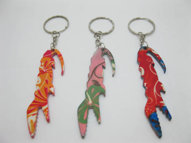 12 Aluminium Colored Crocodile Bottle Opener Key Rings - Click Image to Close