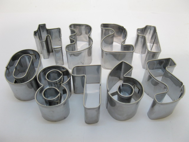 1Set X 9 Numbers Biscuit Cake Cookie Cutter Mold Mould Tool - Click Image to Close