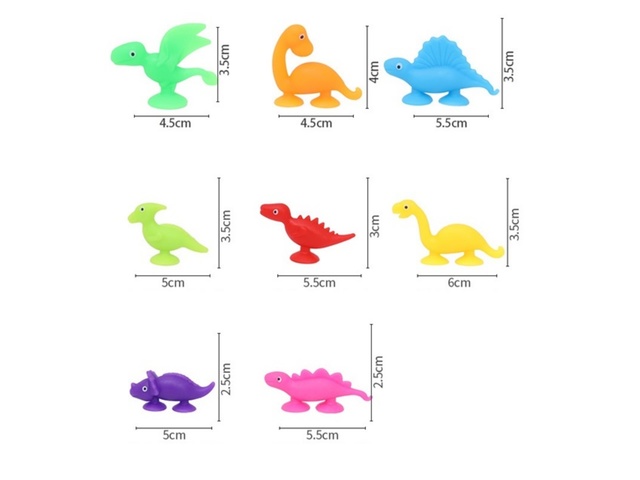 2Packs x 8Pcs Mini Dinosaur Suction Toys Build 'N Pop Interactiv