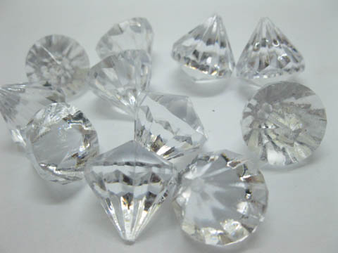 90X Clear Acrylic Diamond Pieces Stones Wedding Party - Click Image to Close