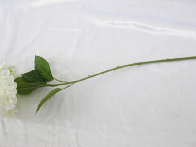 1X White Hydrangea Stem Wedding Flower Favor
