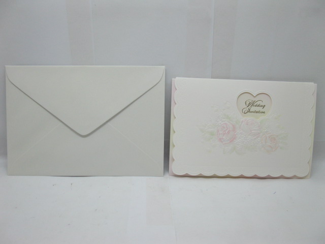 10Pcs New Wedding Invitation Heart on Rose - Click Image to Close