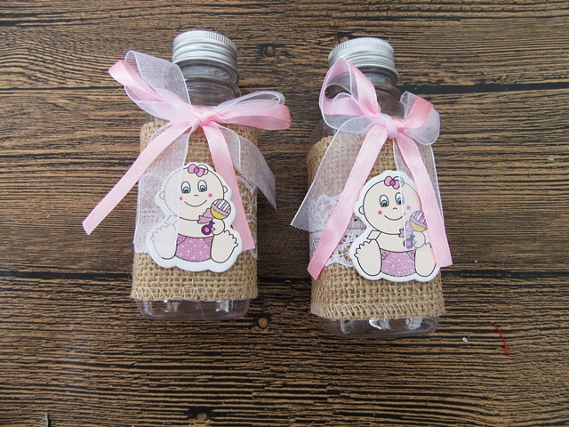 12Pcs Plastic Candy Jar Baby Shower Birthday Gift Box for Girl - Click Image to Close