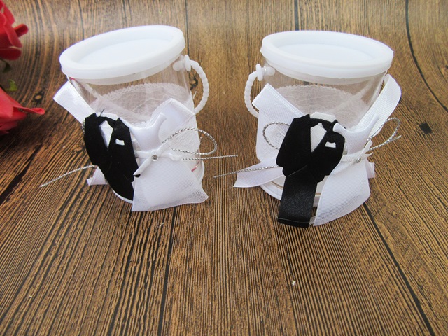 12Pcs Bridal & Groom Wedding Favor Candy Gift Food Box - Click Image to Close