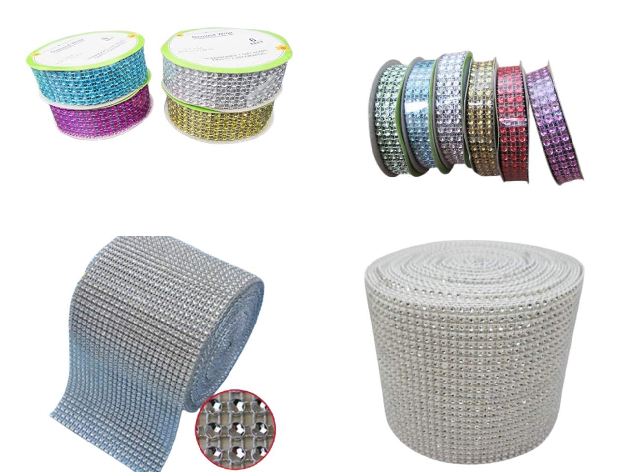 Mesh Rhinestone Ribbon