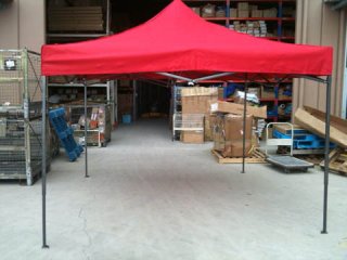 Red 3X3M Medium Duty Instant Folding Gazebo Marquee - Click Image to Close