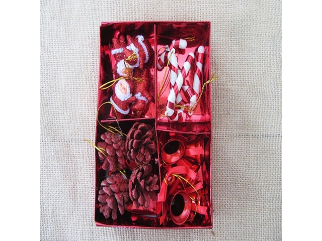1Set Red Christmas Pendant Hanging Ornament Decoration