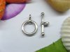 50sets Metal Smooth Circle Toggle Clasp yw-ac-tc87 50sets Metal Smooth Circle Toggle Clasp yw-ac-tc87
