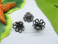 100pcs New Basket Filigree Bead Caps Leaves 6-14mm