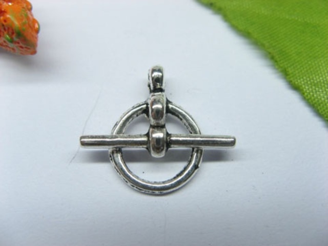 50sets Metal Simple Round Toggle Clasp yw-ac-tc4