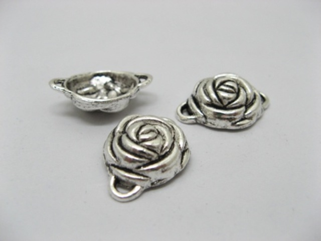 50pcs Metal Beautiful Rose Bead Cap yw-ac-bc5