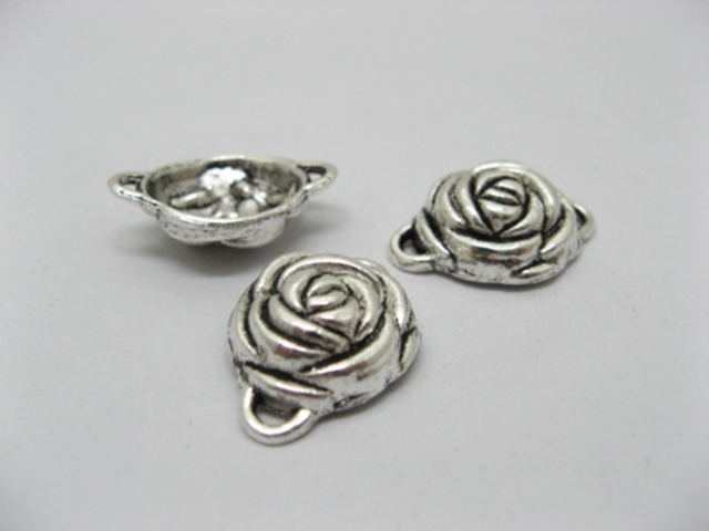 50pcs Metal Beautiful Rose Bead Cap yw-ac-bc5 - Click Image to Close