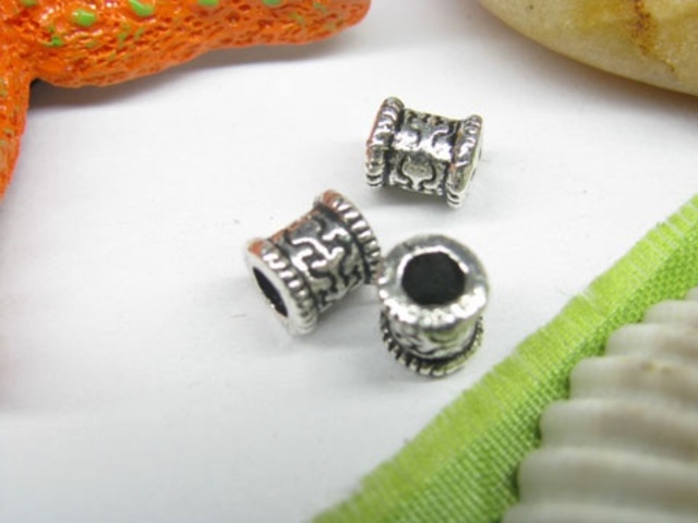 50pcs Metal Barrel Beads yw-ac-mb26 50pcs Metal Barrel Beads yw-ac-mb26