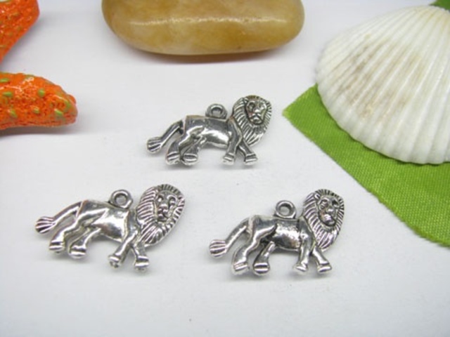 20pcs Metal Lion King Charms yw-ac-mc27 - Click Image to Close