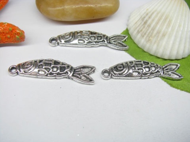 20pcs Metal Fish Charms yw-ac-mc29 - Click Image to Close