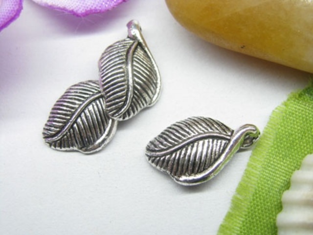 50pcs Metal Leaf Charms yw-ac-mc32 - Click Image to Close