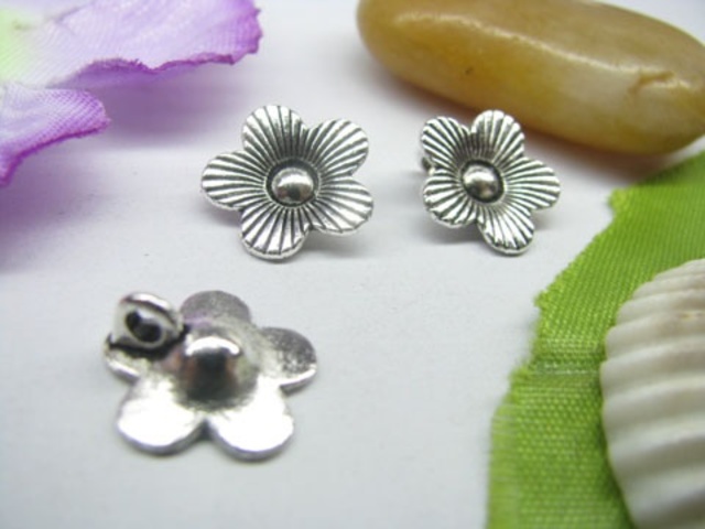 20pcs Metal Flower Charms yw-ac-mc34 - Click Image to Close