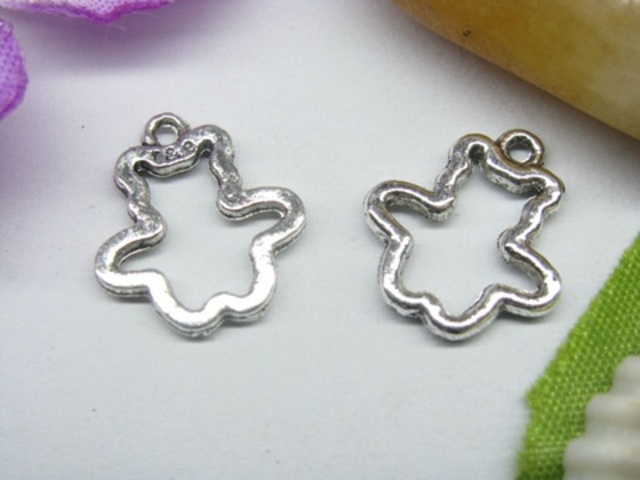 100pcs Metal Cut Out Bear Charms yw-ac-mc35 100pcs Metal Cut Out Bear Charms yw-ac-mc35