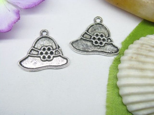 20pcs Metal Beautiful Ladies Flower Hat Charms yw-ac-mc53 20pcs Metal Beautiful Ladies Flower Hat Charms yw-ac-mc53