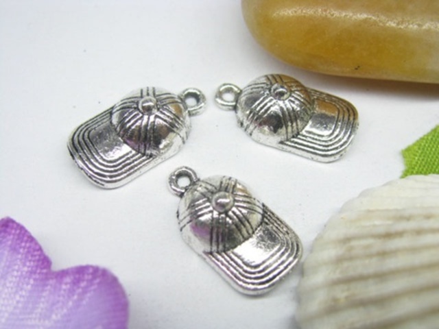 20pcs Metal Beautiful Sports Hat Charms yw-ac-mc54 - Click Image to Close