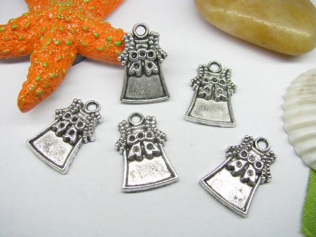 20pcs Metal Beautiful Dress Charms yw-ac-mc61 - Click Image to Close