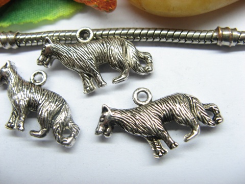 20pcs Wolf Metal Charms yw-ac-mc97 - Click Image to Close