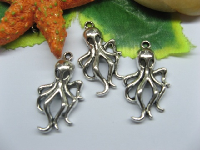 20pcs Tibetan Silver Skeleton Pendants - Click Image to Close