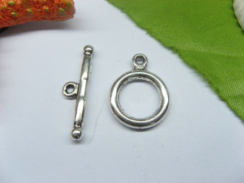 50sets Metal Smooth Circle Toggle Clasp yw-ac-tc10 - Click Image to Close