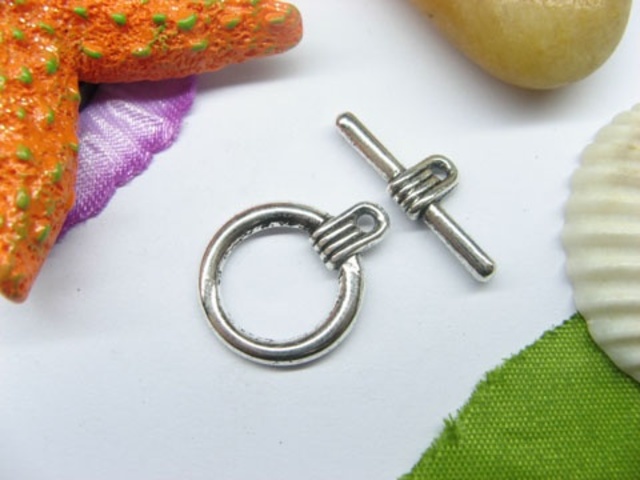 50sets Metal Smooth Circle Toggle Clasp yw-ac-tc101 50sets Metal Smooth Circle Toggle Clasp yw-ac-tc101