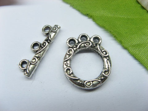 50sets Metal Bali-Style Toggle Clasp yw-ac-tc11 - Click Image to Close