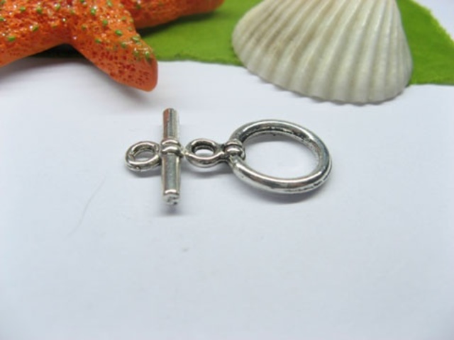 50sets Metal Smooth Circle Toggle Clasp yw-ac-tc111