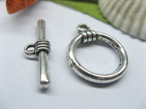 20sets Metal Smooth Circle Toggle Clasp yw-ac-tc124 - Click Image to Close