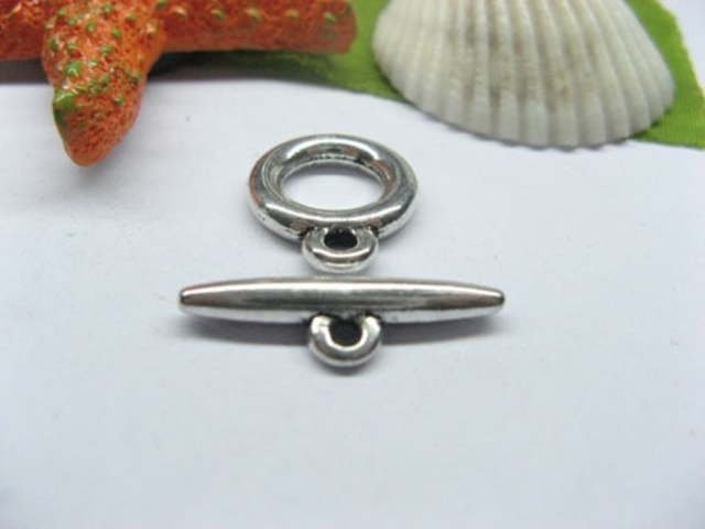 50sets Metal Smooth Circle Toggle Clasp yw-ac-tc126