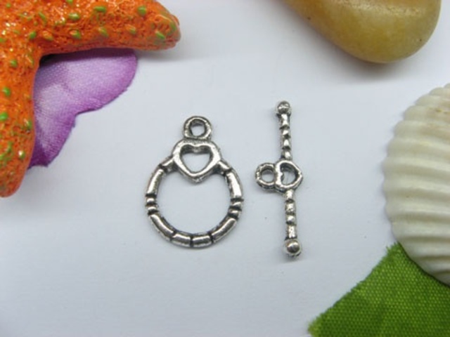 50sets Metal Heart Toggle Clasp yw-ac-tc18 50sets Metal Heart Toggle Clasp yw-ac-tc18